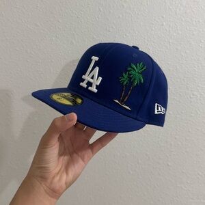 Blue LA fitted hat